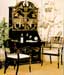 Black Lacquer Bureau and Arm Chair #HA-2105/2106