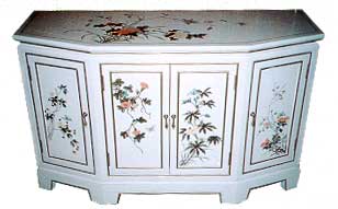 White Lacquer Cabinet #HA-1869