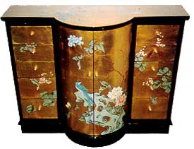 Gold Leaf Finish Cabinet #HA-1870