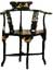 Black Lacquer Corner Chair - HA2111