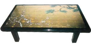 Gold Leaf Finish Coffee Table #HA-1980