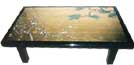 Black Lacquer w/Partly Gold Leaf Finish Coffee Table #HA-1980